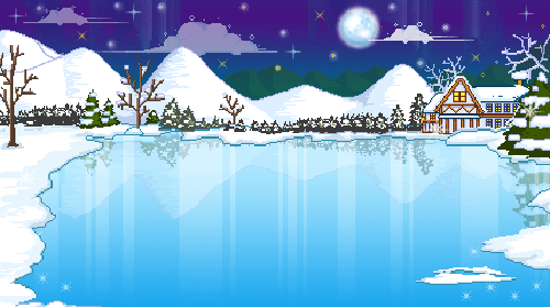 Ледяное озеро под луной