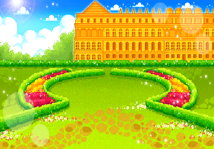 Современный дворец с прекрасным садом
