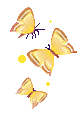 Кружащиеся жёлтые бабочки